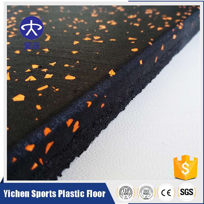 室內健身房滿天星橡膠地板安裝效果