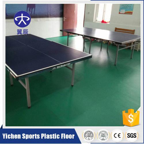 乒乓球室PVC運(yùn)動(dòng)地板，乒乓球PVC塑膠地板效果